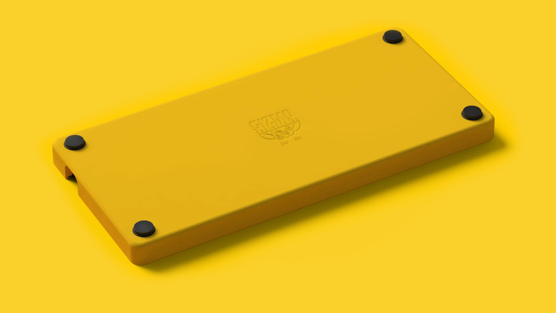 Picture of the back of the GK6 Mellow Yellow keyboard