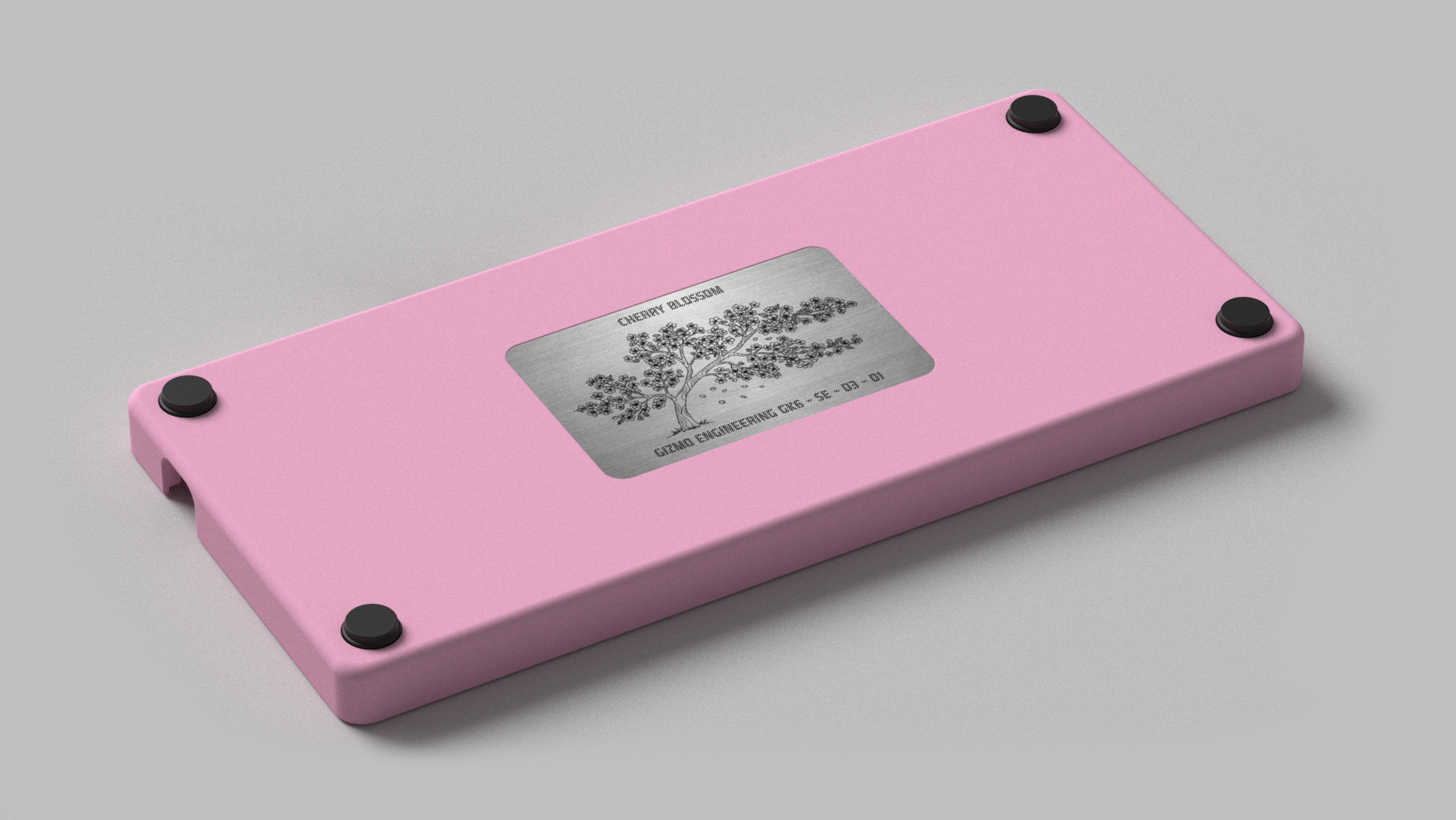Picture of the back of the GK6 Cherry Blossom keyboard